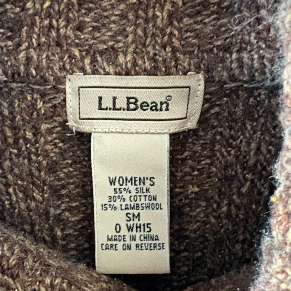 L.L. Bean Brown Turtleneck Sweater - Picture 2 of 3